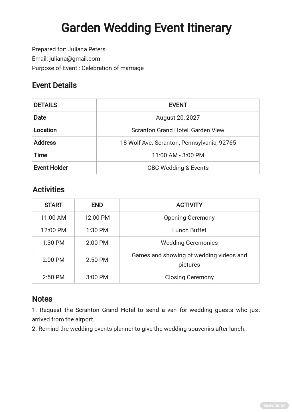 FREE Event Itinerary Template in Apple (MAC) Pages  Template Pertaining To Itinerary Template For Event