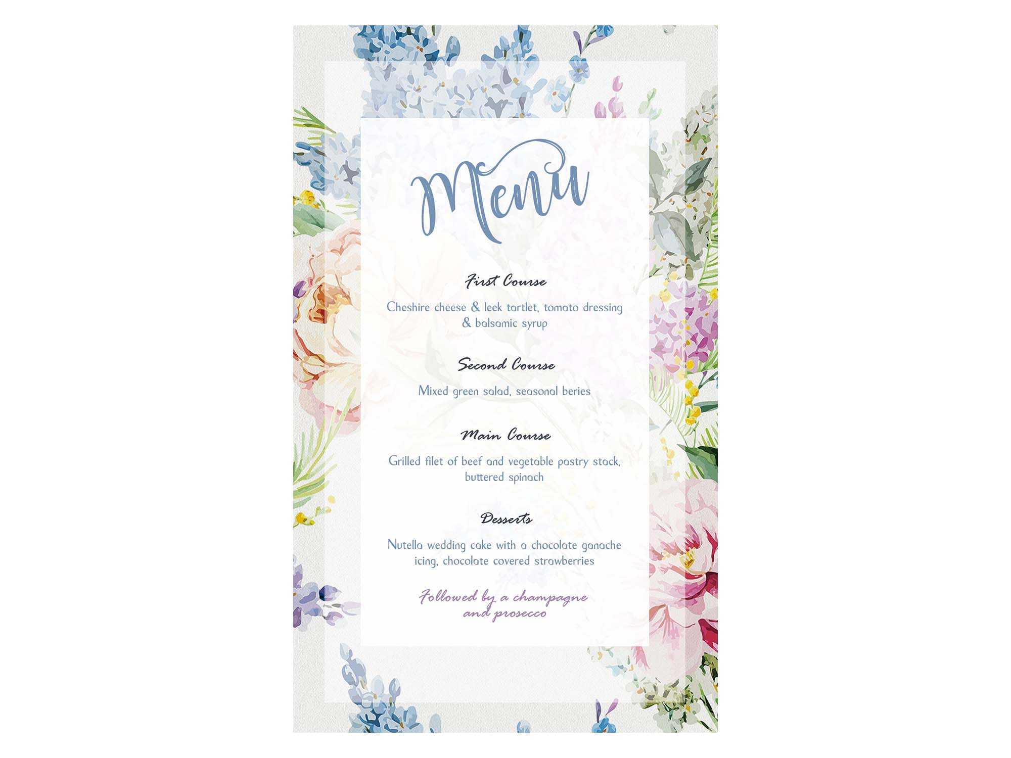 Free Floral Wedding Invitation Set Template (PSD) Intended For Wedding Invitation Flyer Template Throughout Wedding Invitation Flyer Template