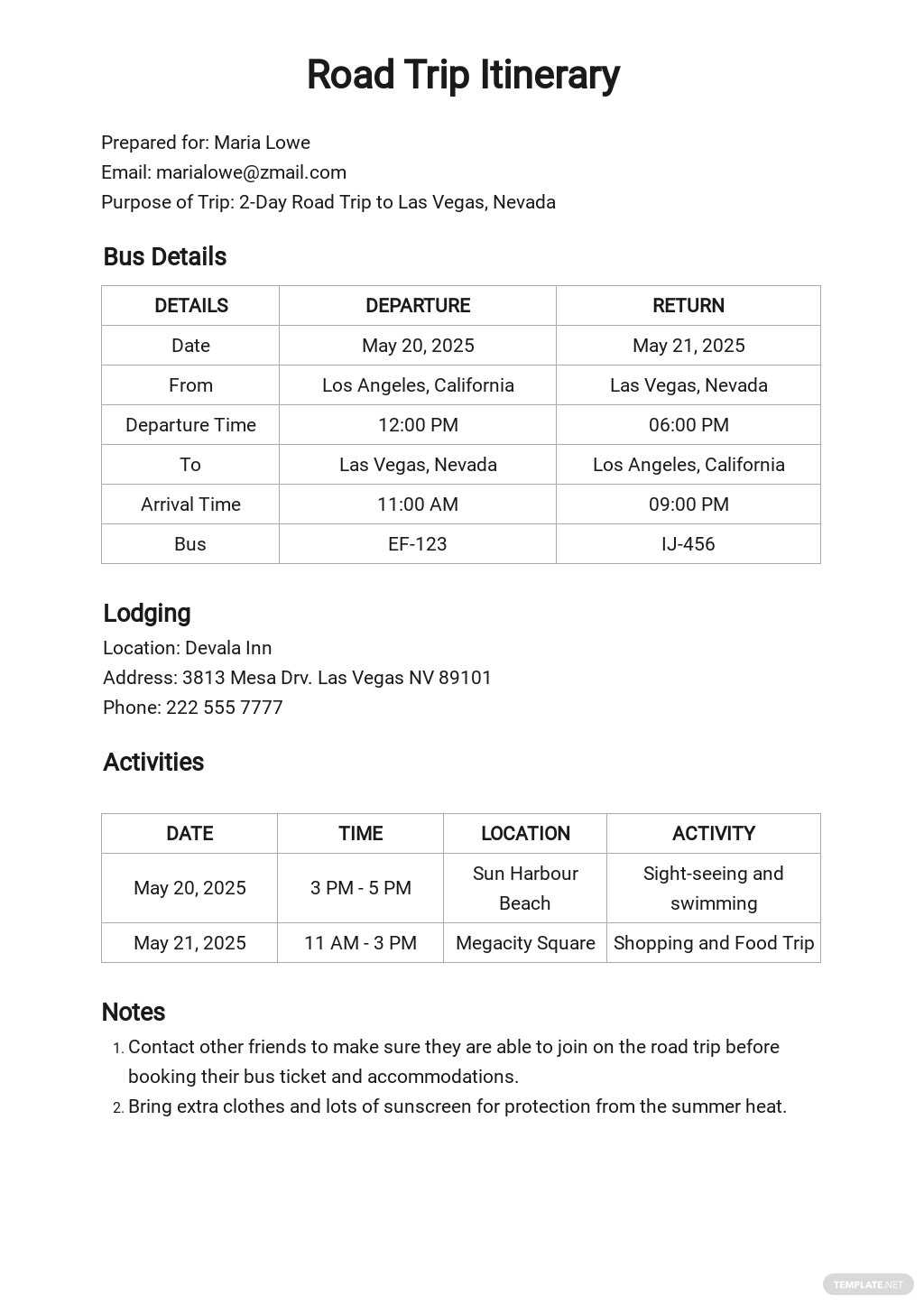 FREE Itinerary Templates In Apple (MAC) Pages  Template