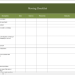Free Moving Checklist In House Moving Checklist Template