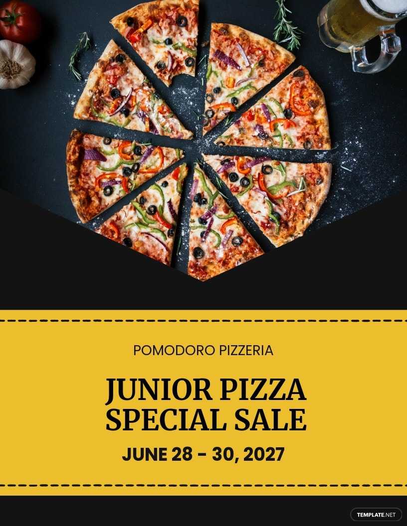 FREE Pizza Flyer Template in PDF  Template With Pizza Fundraiser Flyer Template