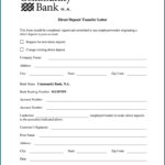 Free Printable Bank Letter For Direct Deposit  Bogiolo Throughout Generic Direct Deposit Form Template