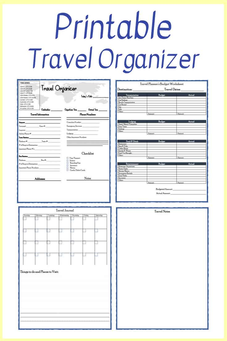 Free Printable Travel Planner - Saving You Dinero Pertaining To Travel Planner Itinerary Template For Travel Planner Itinerary Template