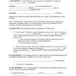 Free Rental / Lease Agreements – Word  PDF – EForms With Regard To No Deposit Tenancy Agreement Template