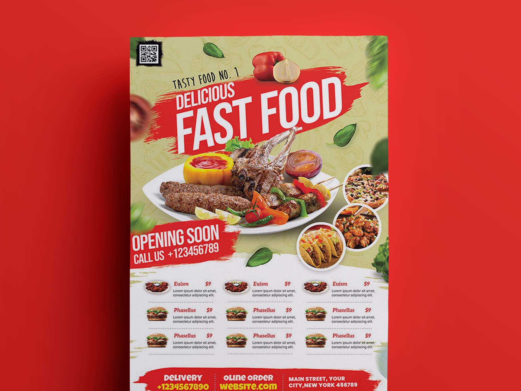 Free Restaurant Promotion Flyer Template (PSD) Intended For New Restaurant Flyer Template In New Restaurant Flyer Template