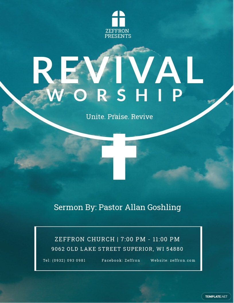 FREE Revival Flyer Template in Adobe Photoshop (PSD)  Template Throughout Church Revival Flyer Template