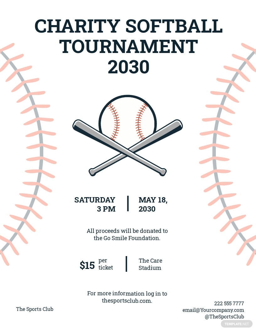 FREE Tournament Flyer Template in Microsoft Word (DOC)  Template In Softball Fundraiser Flyer Template