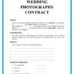 Free Wedding Photography Contract Templates Pertaining To Photography Deposit Contract Template