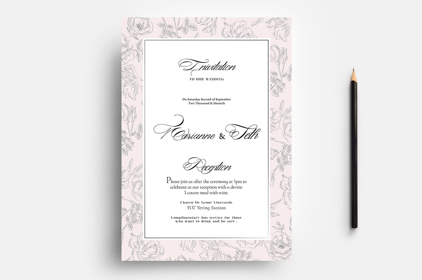 Free Wedding Stationery Templates for Photoshop & Illustrator Intended For Wedding Invitation Flyer Template Inside Wedding Invitation Flyer Template