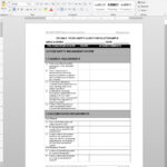 FSMS Food Safety Audit Checklist Template  FDS10 10 Pertaining To Food Safety Audit Checklist Template
