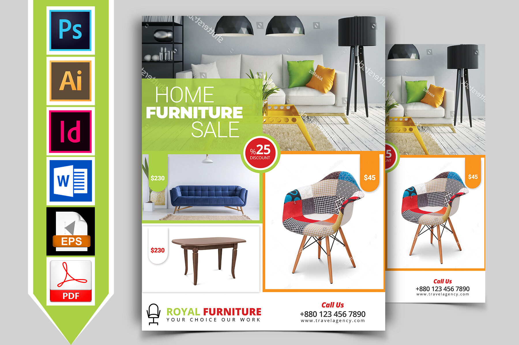 Furniture Shop Flyer Template Vol-10 By Imagine Design Studio  Intended For Furniture Sale Flyer Template Regarding Furniture Sale Flyer Template