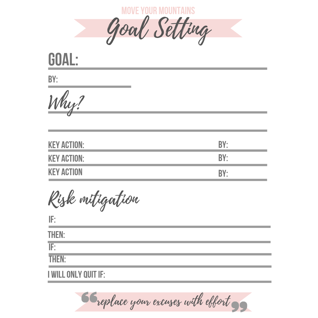 Goal Setting Template + Success Checklist With Goal Setting Checklist Template Throughout Goal Setting Checklist Template