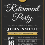 Gold Retirement Invitation Flyer Templates For Retirement Announcement Flyer Template