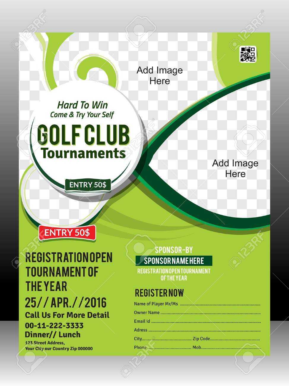 golf tournament flyer template design illustration Inside Golf Tournament Template Flyer Intended For Golf Tournament Template Flyer