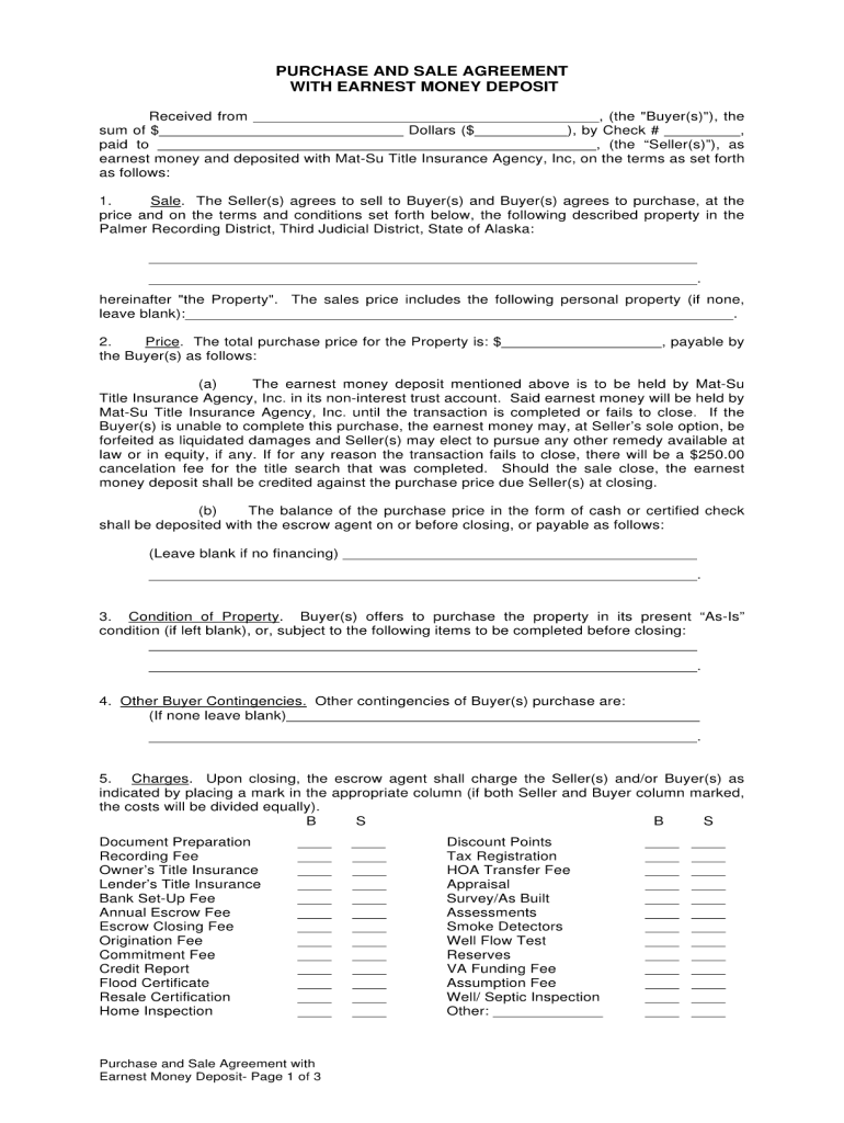 Good Faith Deposit Agreement Form - Fill Online, Printable  Throughout Vehicle Deposit Agreement Form In Vehicle Deposit Agreement Form