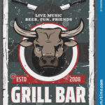 Grill Bar Retro Poster