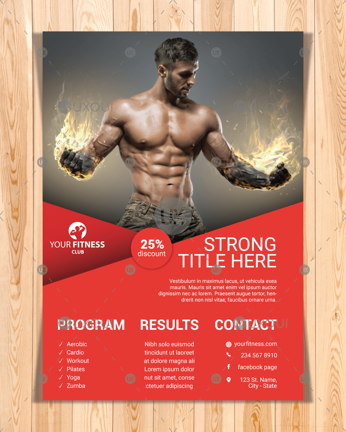 Fitness Center Flyer Template