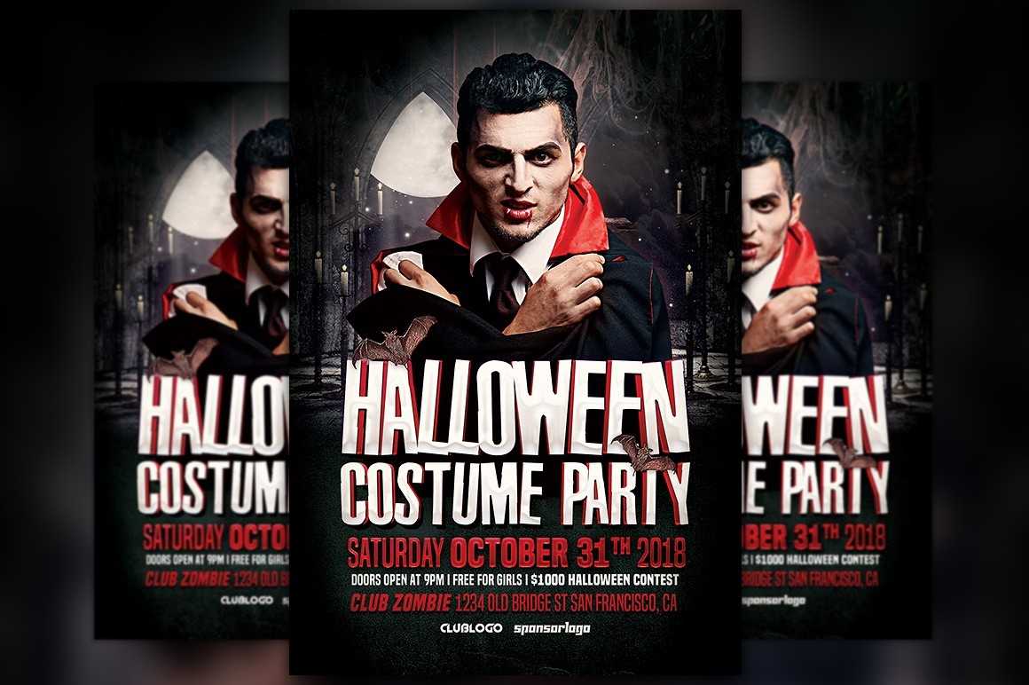 Halloween Costume Party Flyer Template Vol 10 For Costume Party Flyer Template With Regard To Costume Party Flyer Template