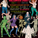 Halloween Costume Party Invitation Flyers Vector Image For Costume Party Flyer Template