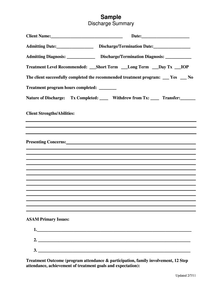 Hospital Discharge Papers Pdf – Fill Online, Printable, Fillable, Blank   PdfFiller In Hospital Discharge Checklist Template