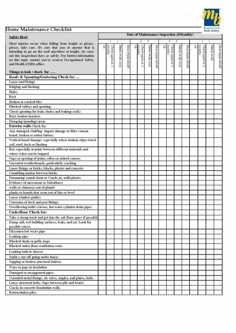 House Design Checklist Pdf For Home Improvement Checklist Template