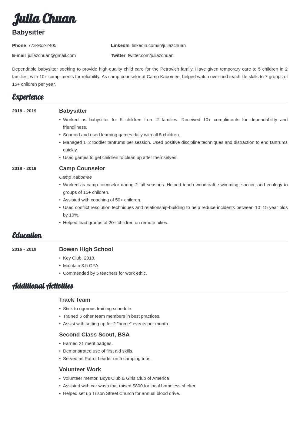 How to Include Volunteer Experience on Resume: Examples & 10+ Tips Pertaining To Volunteer Job Description Template Within Volunteer Job Description Template