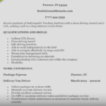 How To Write A Perfect Truck Driver Resume (With Examples) Throughout Truck Driver Job Description Template