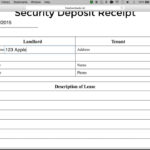 How To Write A Security Deposit Receipt Form  PDF  Word With Rental Deposit Receipt Template