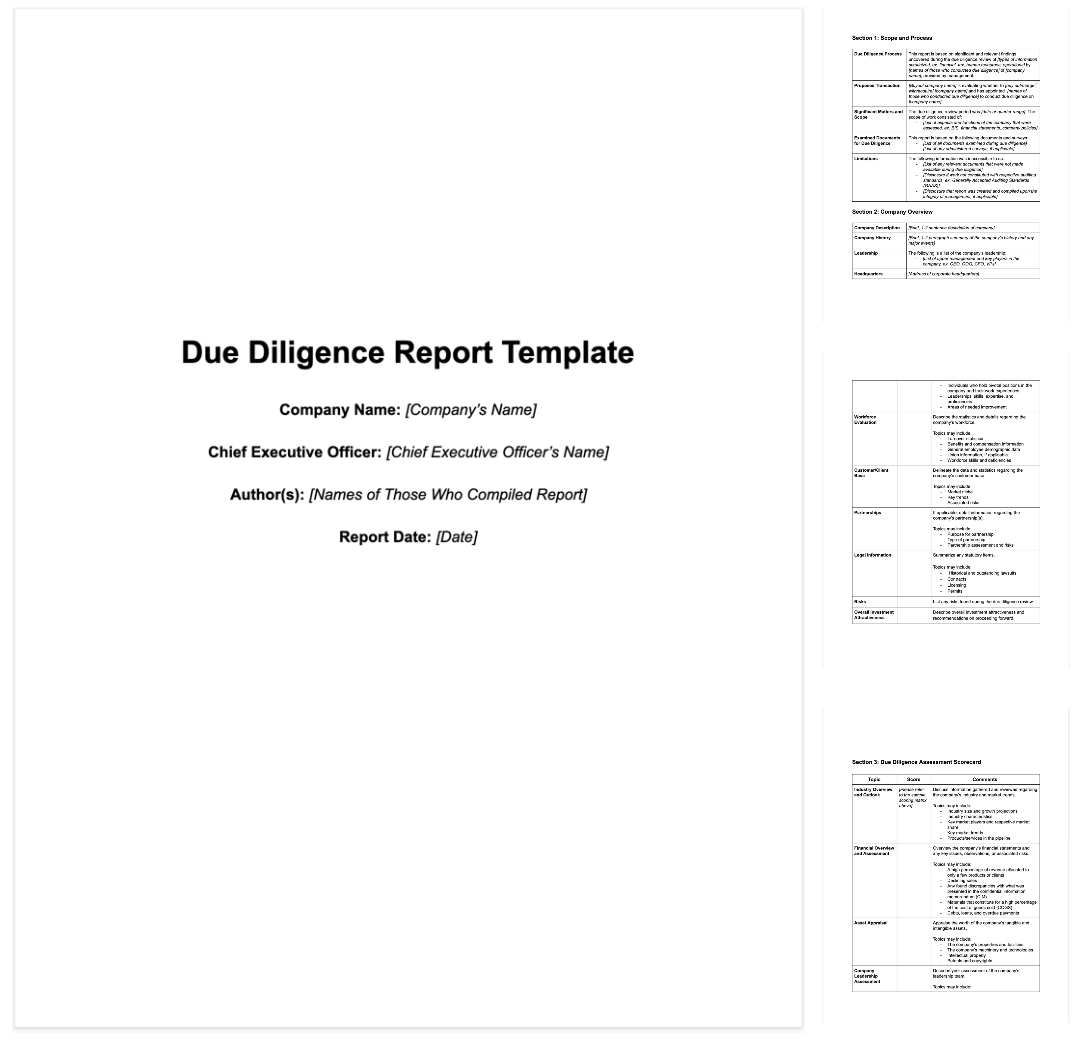 How to Write an Effective M&A Due Diligence Report [Sample] In Vendor Due Diligence Checklist Template Inside Vendor Due Diligence Checklist Template