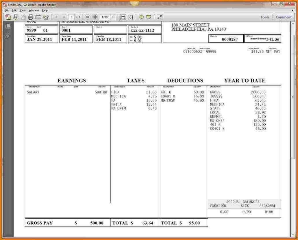 Job Id Card Format Pdf Within Direct Deposit Check Stub Template With Regard To Direct Deposit Check Stub Template