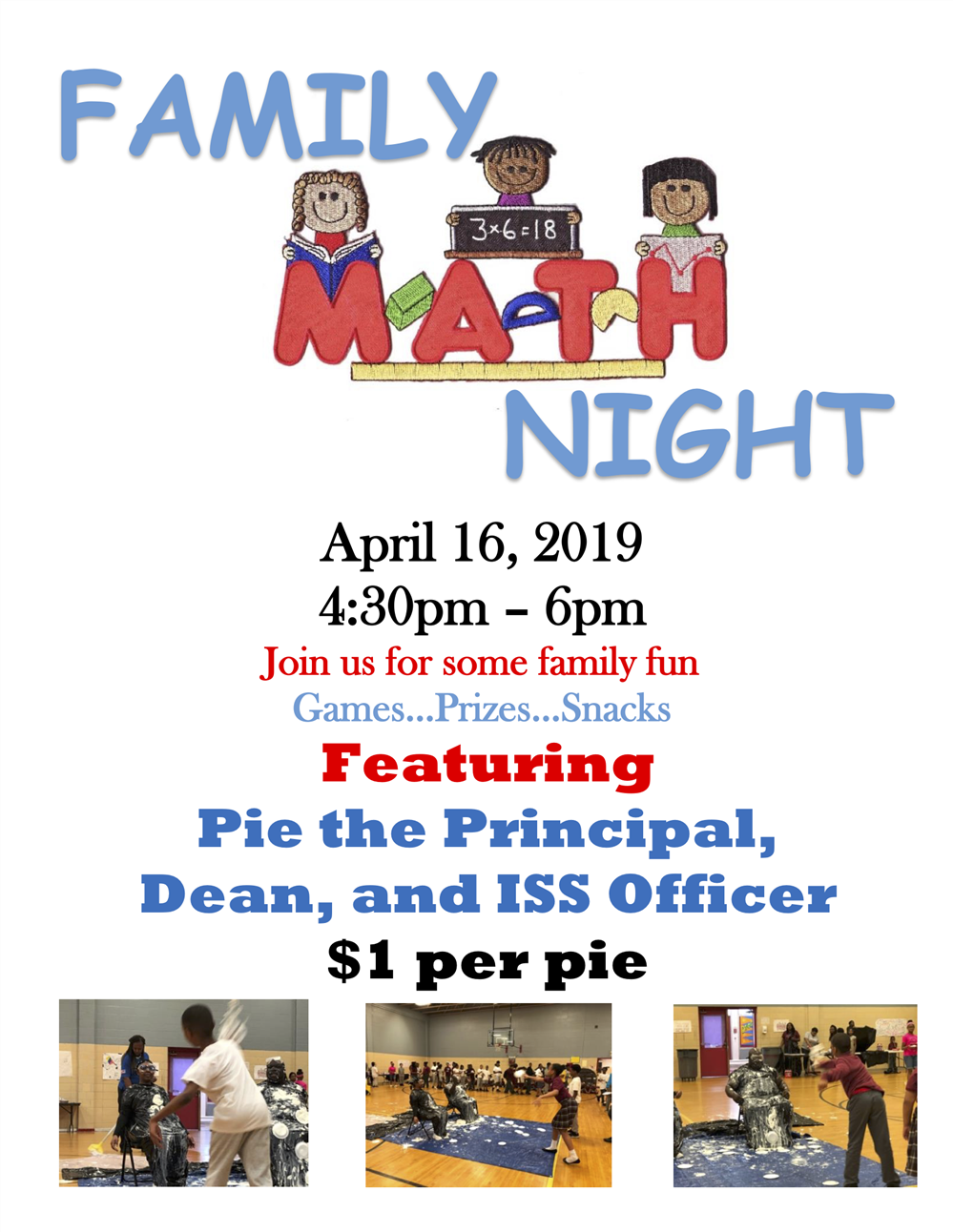 Join Thea Bowman Elementary At Math Night! April 10th! For Math Night Flyer Template