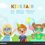 Kids Fair Banner Template, Children Costume Party Flyer, Poster, Invitation  Card Vector Illustration 10 In Costume Party Flyer Template