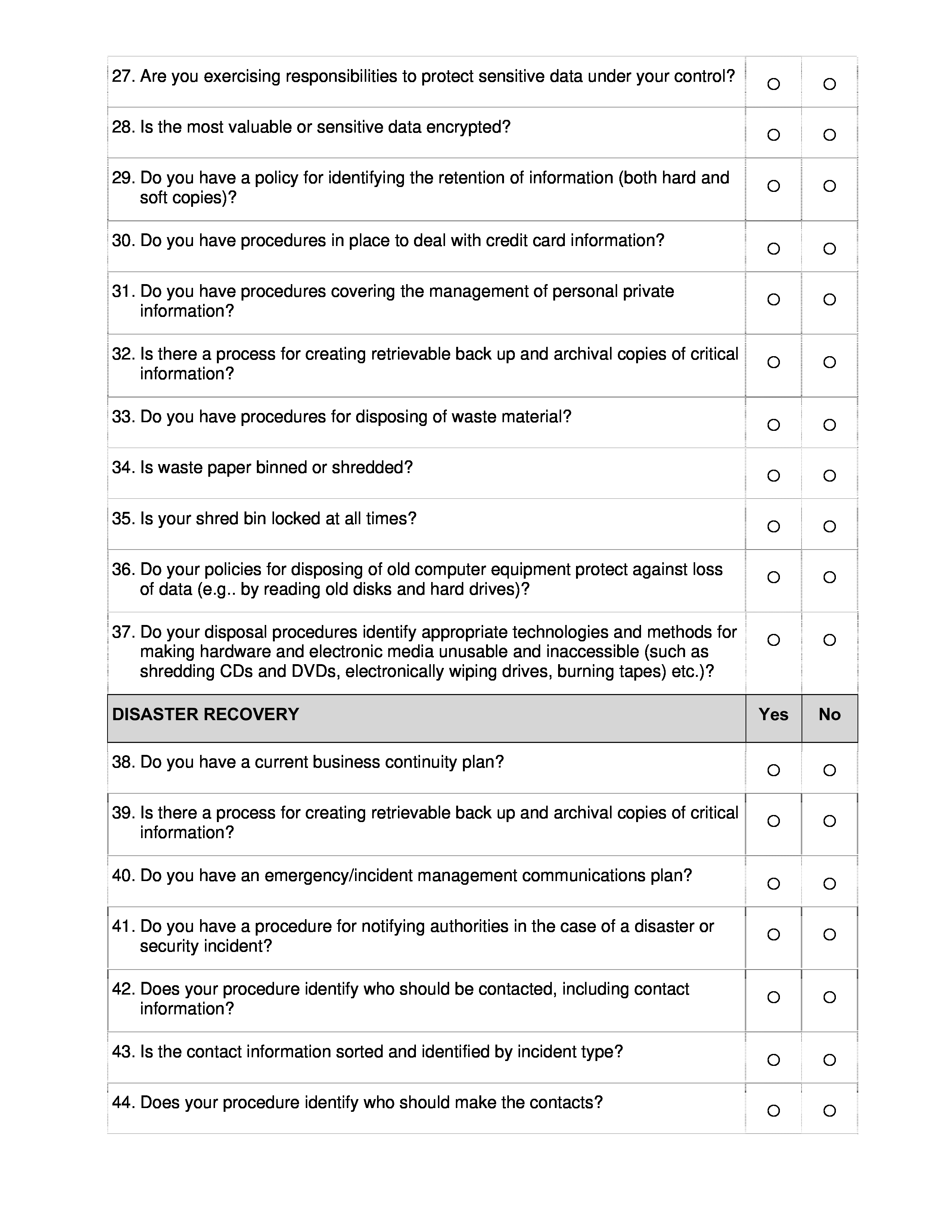 Kostenloses Security Audit Checklist Inside It Security Audit Checklist Template Within It Security Audit Checklist Template