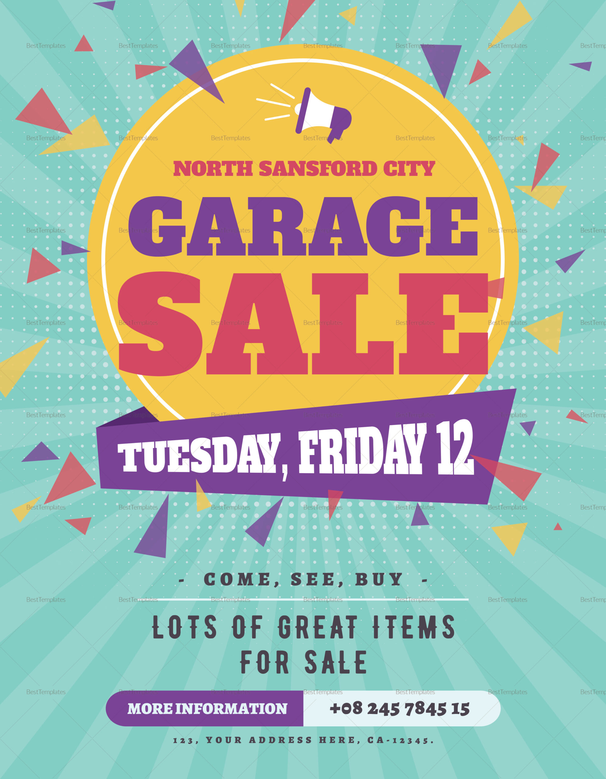 Large Garage Sale Flyer Template With Moving Sale Flyer Template