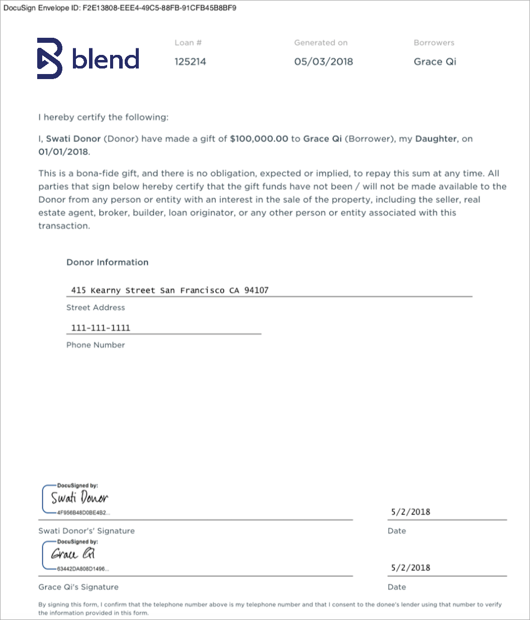 Letter of Explanation (LOE): gift letter – Blend Help Center Inside Letter Of Explanation For Mortgage Large Deposit Pertaining To Letter Of Explanation For Mortgage Large Deposit