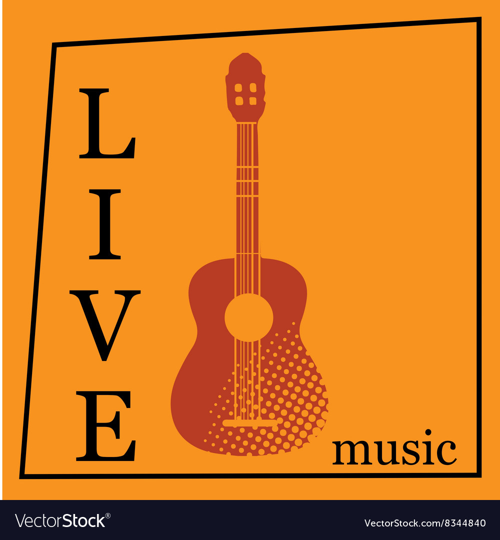 Live music poster template Royalty Free Vector Image With Regard To Live Music Flyer Template Pertaining To Live Music Flyer Template