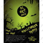 Lizenzfreie Vektorgrafik 10 – Halloween Party Flyer Vorlage Throughout Costume Party Flyer Template