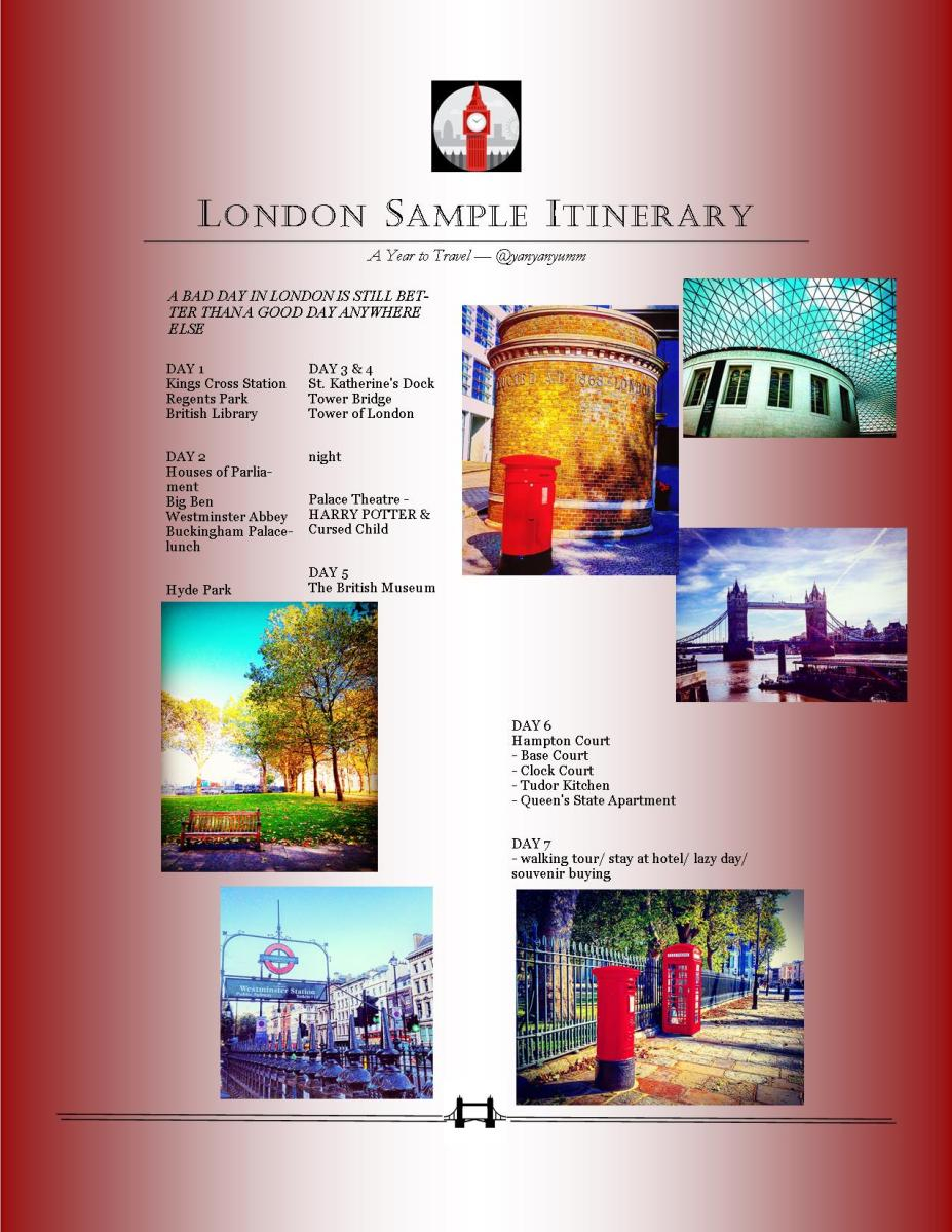 London Sample Itinerary – ayeartotravel With Regard To London Travel Itinerary Template In London Travel Itinerary Template