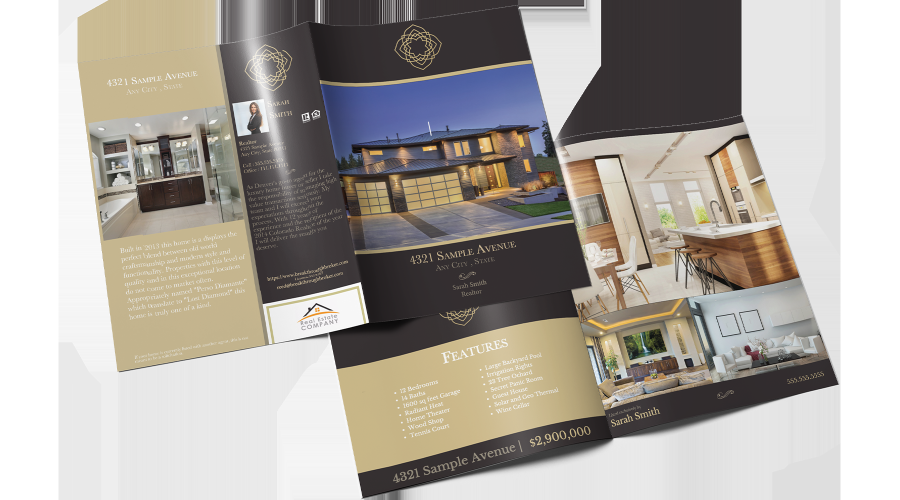 Lux Living Brochure Regarding Luxury Real Estate Flyer Template Inside Luxury Real Estate Flyer Template
