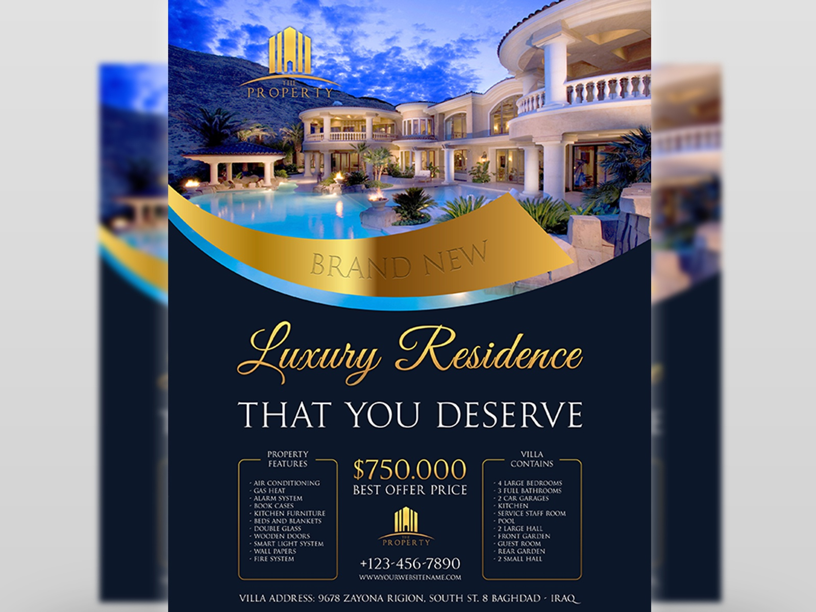 Luxury Real Estate Flyer Template by OWPictures on Dribbble Intended For Luxury Real Estate Flyer Template Throughout Luxury Real Estate Flyer Template