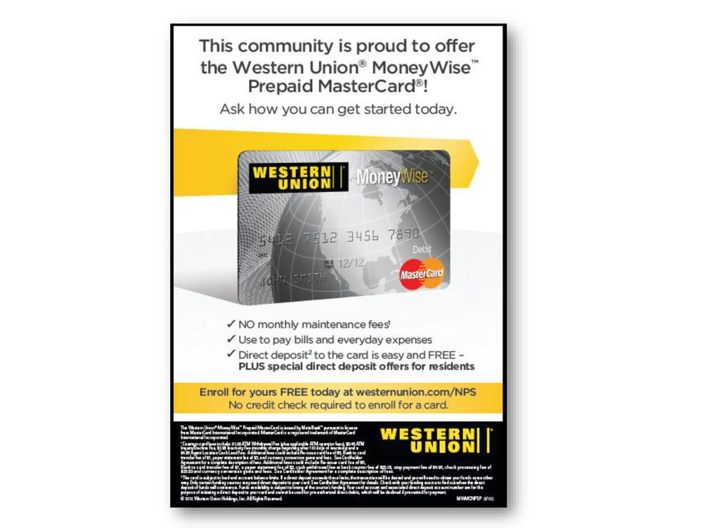 Making Monthly Payments Easier with RENT ASSURANCE™ and - ppt download With Regard To Western Union Prepaid Direct Deposit Form In Western Union Prepaid Direct Deposit Form