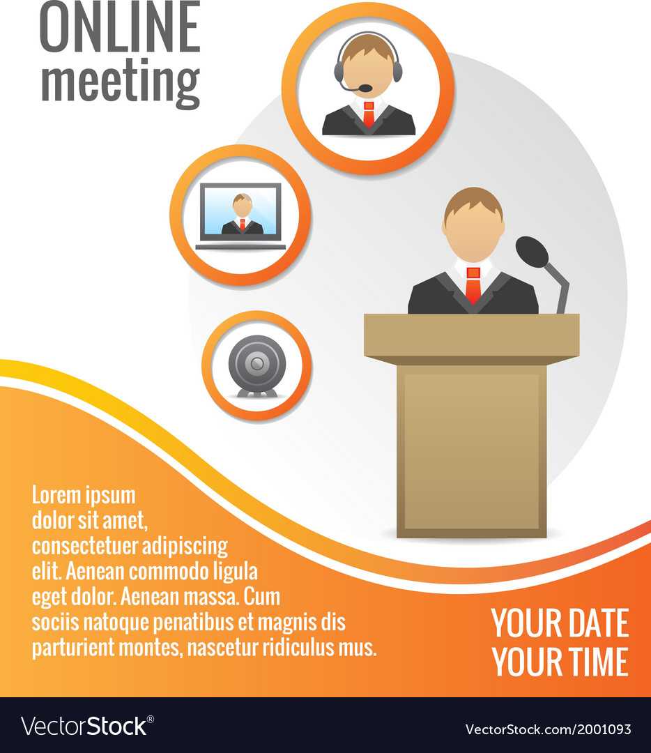 Meeting Poster Template – Sablon With Regard To Staff Meeting Flyer Template