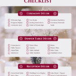 Monarch Wedding Decor Checklist Template Intended For Wedding Decoration Checklist Template