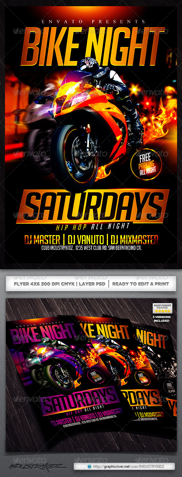 Motorcycle Event Flyer Throughout Bike Night Flyer Template Regarding Bike Night Flyer Template