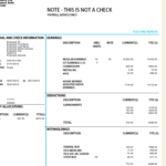 New Paycheck Pay Stub Template For 10  PayCheck Stub Online Regarding Direct Deposit Check Stub Template