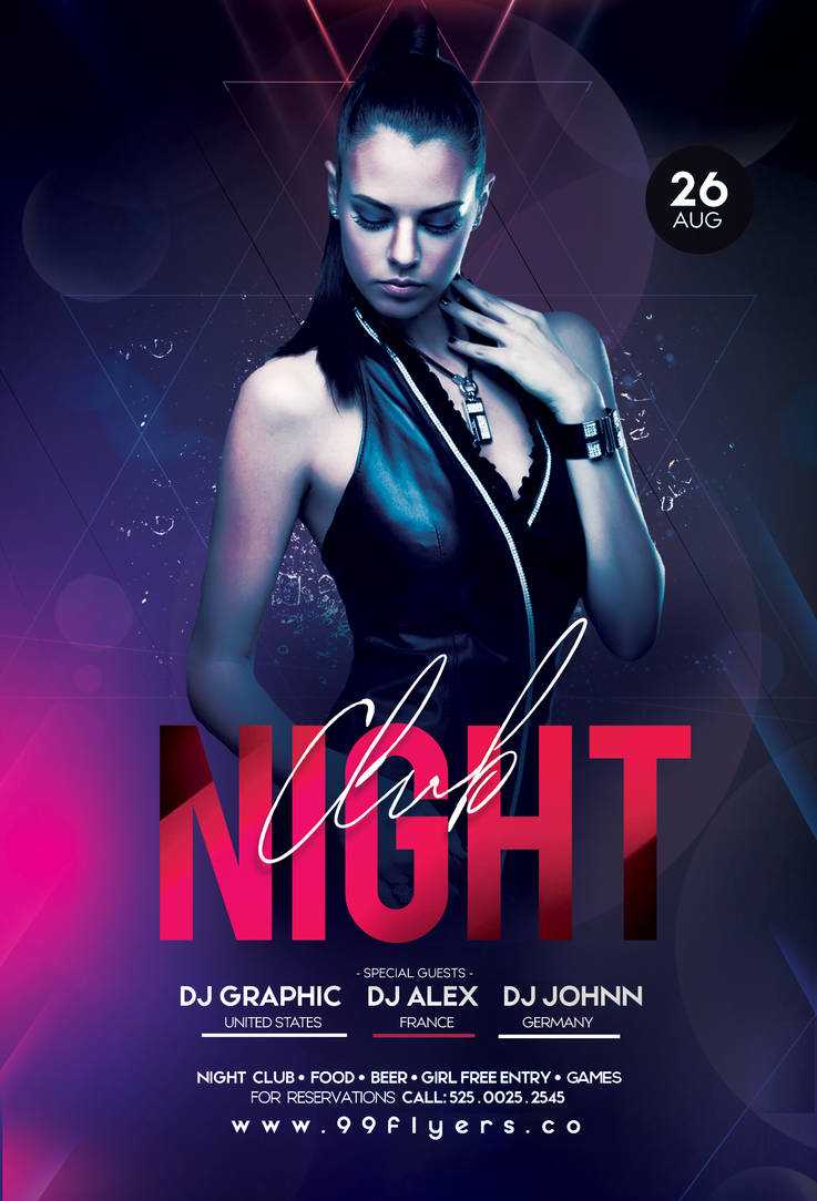 Night Club Promotional Flyers Throughout Club Promo Flyer Template For Club Promo Flyer Template