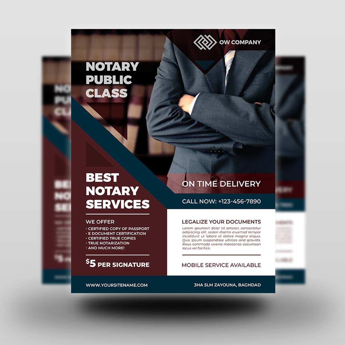 Notary Services Flyer Template By OWPictures On Dribbble In Notary Public Flyer Template