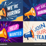 Now hiring banner. We are hiring, join our team and vacancy announcement  flyer template vector set 10 In Now Hiring Template Flyer
