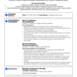 Nurse Practitioner Resume Example  Kickresume Within Nurse Practitioner Job Description Template