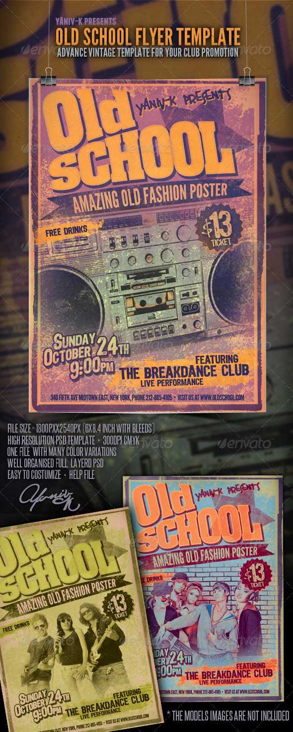 Old School Flyer Template In Old School Flyer Template In Old School Flyer Template